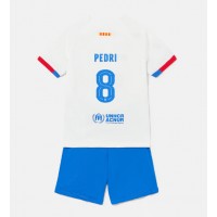 Dětský Fotbalový dres Barcelona Pedri Gonzalez #8 2023-24 Venkovní Krátký Rukáv (+ trenýrky)